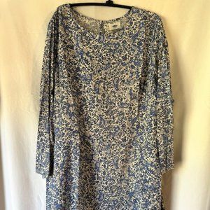 Old Navy Dress, blue paisley print, size L